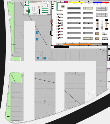 Planta de estacionamento e carga/descarga